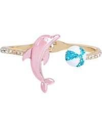 Betsey Johnson - S Dolphin Bangle Bracelet - Lyst