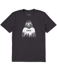 Life Is Good. - Papa Bear Crusher Shirt-crewneck Father's Day Cotton Graphic Tee - Lyst