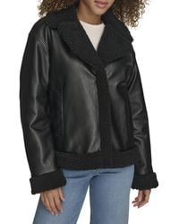 Levi's - Faux Leather Sherpa Lined Moto Jacket - Lyst