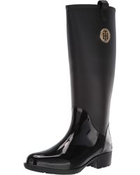 tommy hilfiger tall black boots