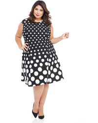 Maggy London - London Times Plus Size Perfect Versatile Scuba Crepe Fit & Flare Dress Event Guest Of Occasion Office Career - Lyst