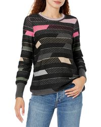 NIC+ZOE - Nic+zoe Petite Shaded Stripes Sweater - Lyst