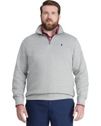 Izod - Big & Tall Tall Advantage Performance Quarter Zip Fleece Pullover Sweatshirt - Lyst