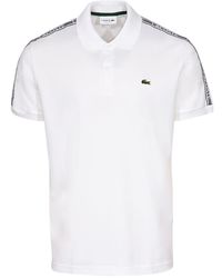 Lacoste - Contemporary Collection's Short Sleeve Regular Fit Mini Pique With Shoulder Taping Polo Shirt - Lyst