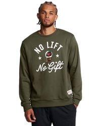 Under Armour - Project Rock Red One No Lift No Gift Crew Neck Sweatshirt, - Lyst