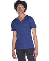 American Apparel Tri-blend V-neck Short Sleeve T-shirt - Blue