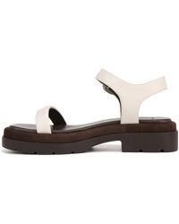 Vince - S Heloise Ankle Strap Platform Sandal Milk White Leather 9.5 M - Lyst