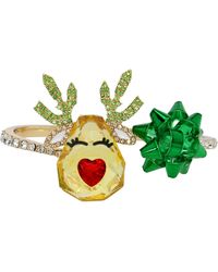 Betsey Johnson - S Reindeer Bangle Bracelet - Lyst