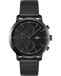 Lacoste - Replay Stainless Steel Quartz Watch With Leather Strap - Lyst