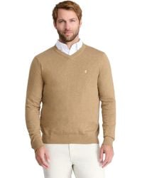Izod - Premium Essentials Solid V-neck 12 Gauge Sweater - Lyst