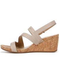 Naturalizer - S Adria Strappy Wedge Sandals Fawn Beige Smooth 9.5 W - Lyst