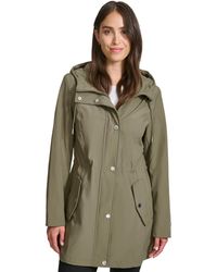 Tommy Hilfiger - Softshell-Regenmantel mit Kapuze und Verstellbarer Taille Steppjacke - Lyst