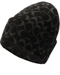 COACH - Metallic Sig C Beanie - Lyst