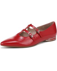 Naturalizer - Brigitte Mary Jane Flat Crimson Red 7 M - Lyst