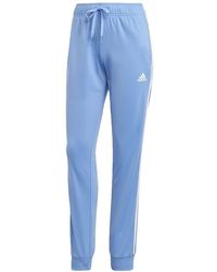 adidas - Womens Essentials Warm-up Slim Tapered 3-stripes Tracksuit Bottoms Track Pants - Lyst