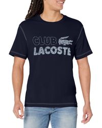 Lacoste - Contemporary Collection's Long Sleeve Relaxed Fit Graphic Tee Shirt - Lyst