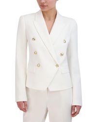 BCBGMAXAZRIA - V Neck Long Sleeve Double Breasted Fitted Blazer - Lyst