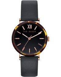 Ted Baker - Phylipa Stainless Steel Quartz Watch With Leather Calfskin Strap - Lyst