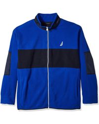 Nautica Mens Mixed Media Nautex Full-Zip Jacket Sweatshirt Sweatshirt