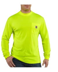 Carhartt - High Visibility Force Color Enhanced Long Sleeve Tee,brite Lime,x-large - Lyst