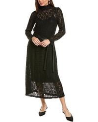 Anne Klein - Crochet Polyester Midi Dress - Lyst