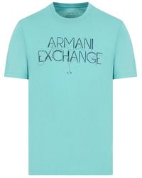 Emporio Armani - A | X Armani Exchange Regular Fit Cotton Jersey Wire Logo Tee - Lyst