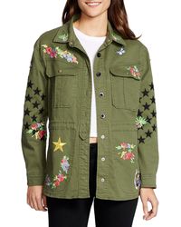 william rast lenna ripped hooded jacket