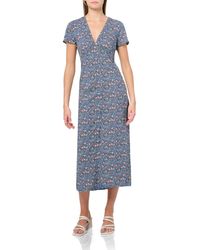 Lucky Brand - Printed Button Front Midi Dress - Lyst