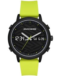 Skechers - Lawndale Ana-digi Green Silicone Watch - Lyst