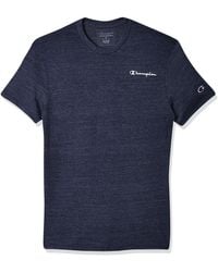 Champion - , Powerblend, Soft, Graphic, Comfortable T-shirt For , Navy Heather Small Script, Large - Lyst