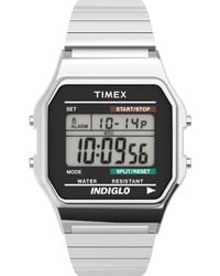 Timex - Digital Uhr mit Edelstahl beschichtet Armband T78677PK - Lyst