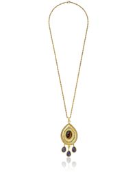 Ben-Amun - Bohemian With Tiger Eye And Sodalite Pendant Necklace - Lyst