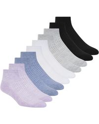 Skechers - 10 Pack Quarter Crew Socks - Lyst
