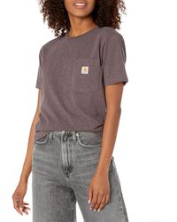 Carhartt - Womens T-shirt Wk87 Workwear Pocket Short Sleeve T Shirt Regular Sizes - Lyst