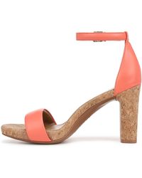 Naturalizer - S Joy Ankle Strap Heeled Dress Sandal Apricot Blush Leather 12 W - Lyst