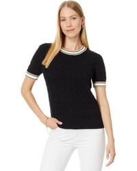 Tommy Hilfiger - Cable Pullover Short Sleeve Sweater - Lyst