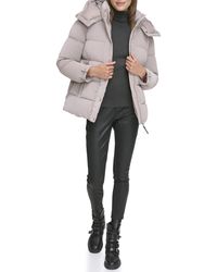 DKNY - Hooded Puffer Coat - Lyst