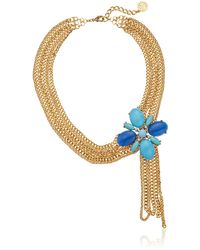 Ben-Amun - Gold-tone Layered Chain And Brooch Necklace - Lyst