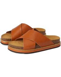 Free People - Sidelines Footbed Sandals Dress Sandals, Faux Leather - Lyst