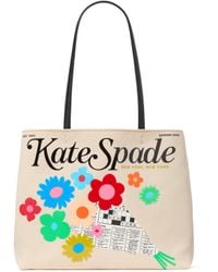 Kate Spade - Fresh Picks Printed Canvas Large Tote - Lyst