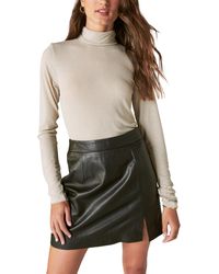 Lucky Brand - Mock Neck Layering Top Brown - Lyst