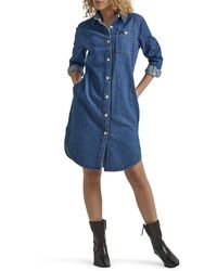 Lee Jeans - Legendary All Purpose Long Sve Denim Dress - Lyst