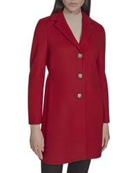 Calvin Klein - Classic Faux Wool Overcoat – Long Button Front Winter - Lyst