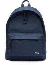 Lacoste - Unisex Computer Compartment Backpack Navy Blue - Lyst