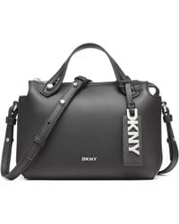 DKNY - Louisa Small Satchel Bag With Adjustable Straps And Logo Tag - Lyst