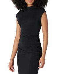 Amazon Essentials - Slim-fit Extended-sleeve Ruched Matte Jersey Top - Lyst