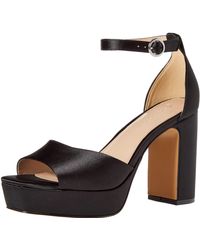 The Drop - Hamalie Platform Sandal Black Satin - Lyst