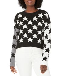 Splendid - Black Star Recycled Poly Blend Fuzzy Sweater - Lyst