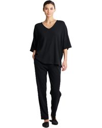 Natori - Tranquility-waffle V Neck Top Length 27" - Lyst