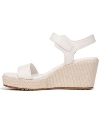 Naturalizer - S Stella Open Toe Wedge Sandal Warm White Leather 7 W - Lyst